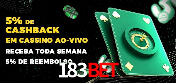 Promoções do cassino ao Vivo 183bet